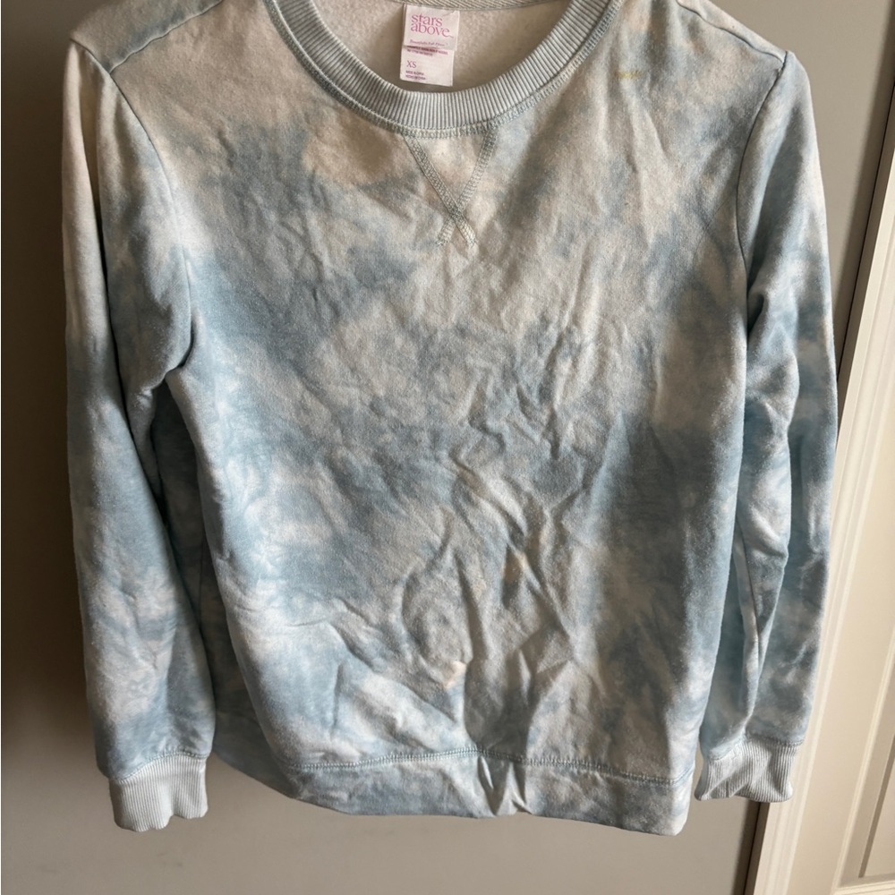 Stars Above Light Blue and White Sweatshirt